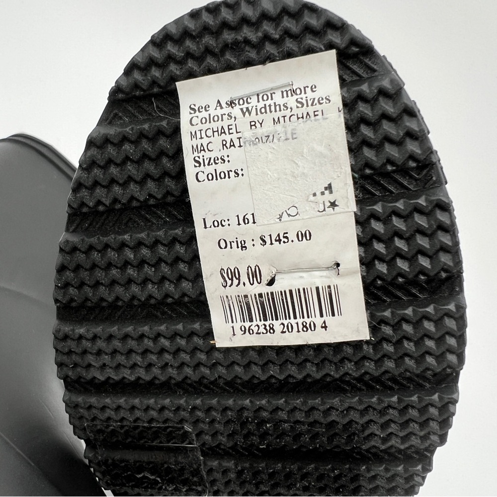 Michael Kors Black Ankle Rain Bootie Rubber Boots 6 NWT - Picture 10 of 11